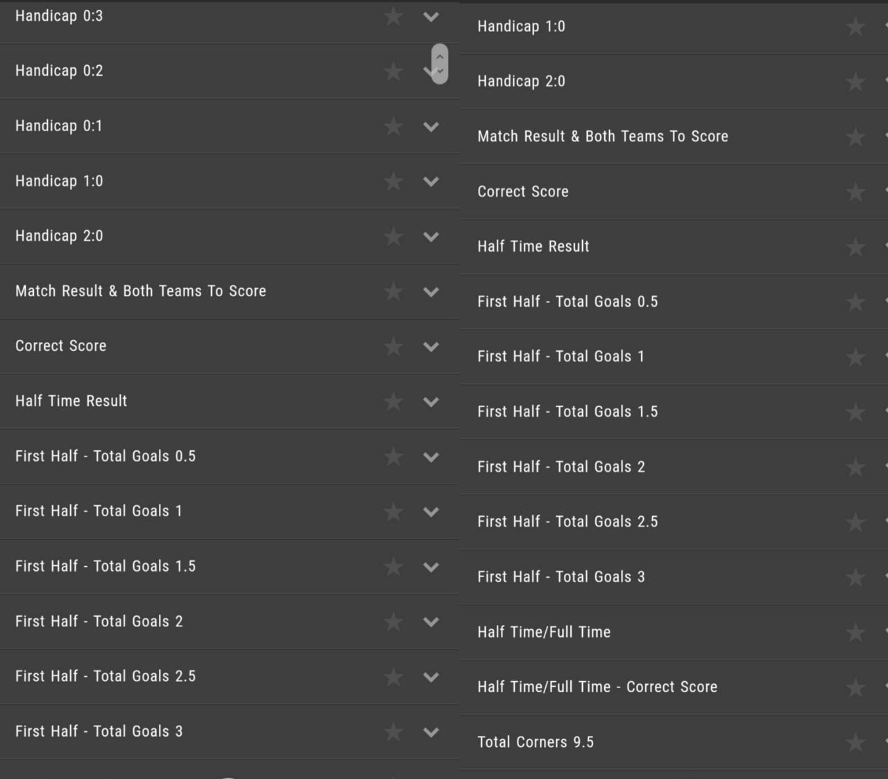 اپشن های شرط بندی در efbet