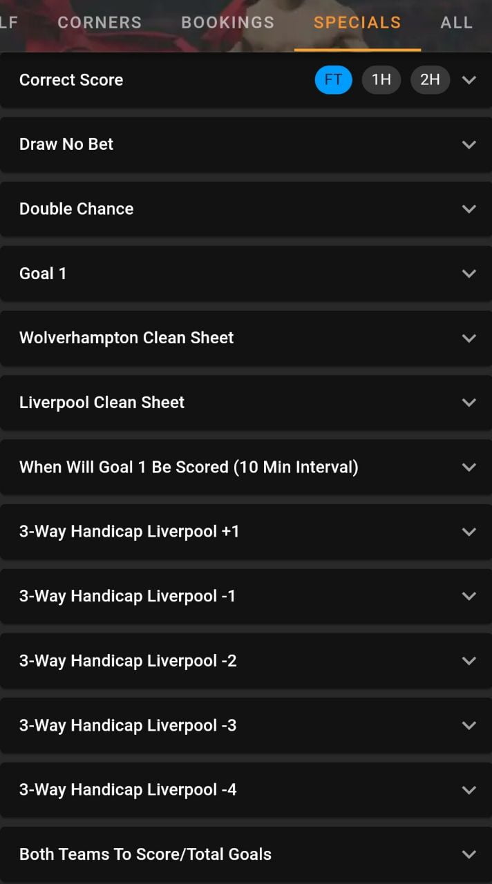 اپشن های شرط بندی کلود بت cloudbet