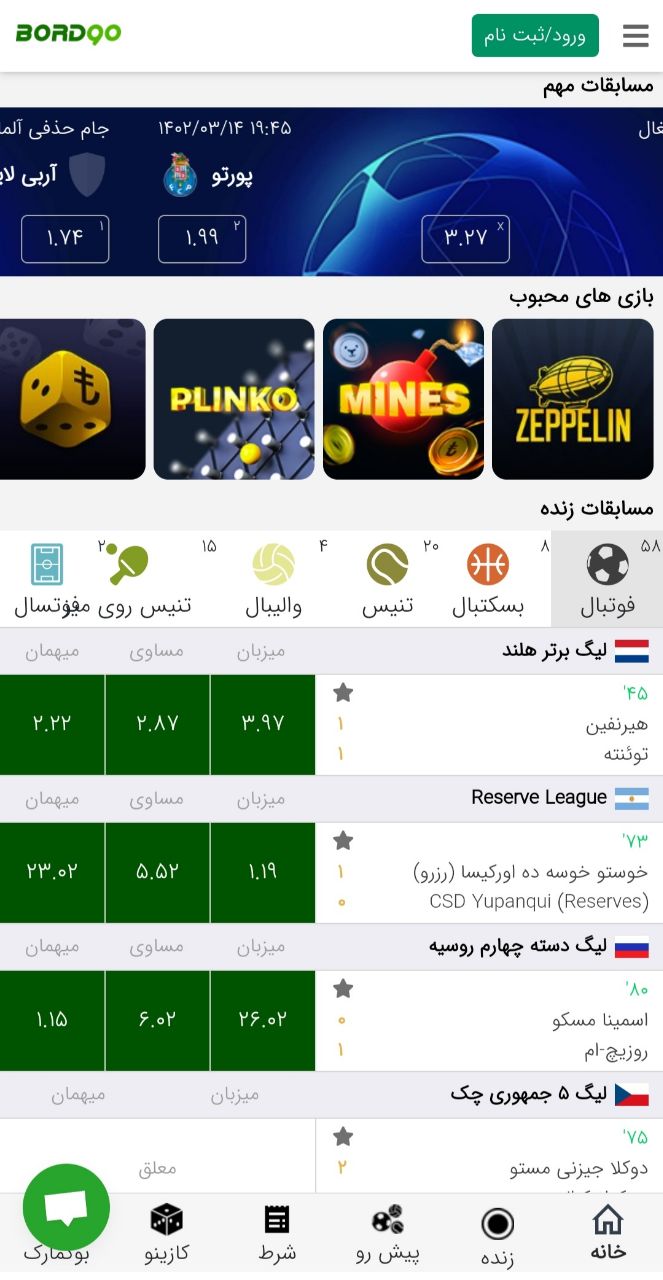 ظاهر سایت برد نود