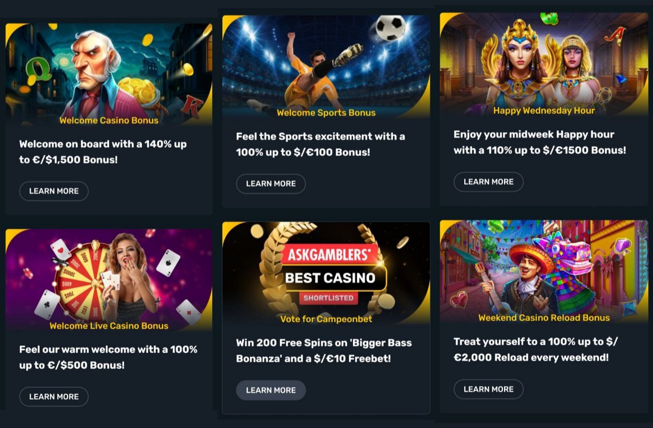 بونوس های کامپئون بت