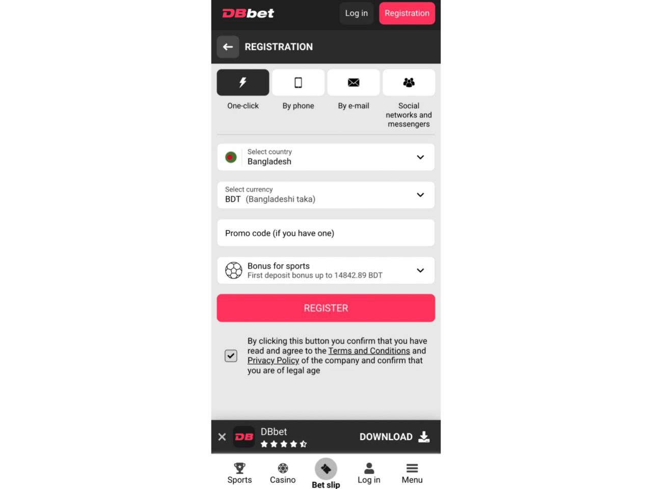ثبت نام در سایت دی بی بت